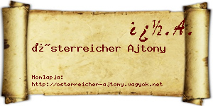 Österreicher Ajtony névjegykártya