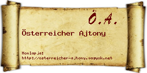 Österreicher Ajtony névjegykártya